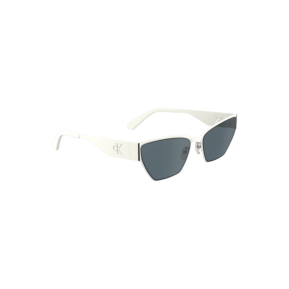 White Metal Women Sunglasses