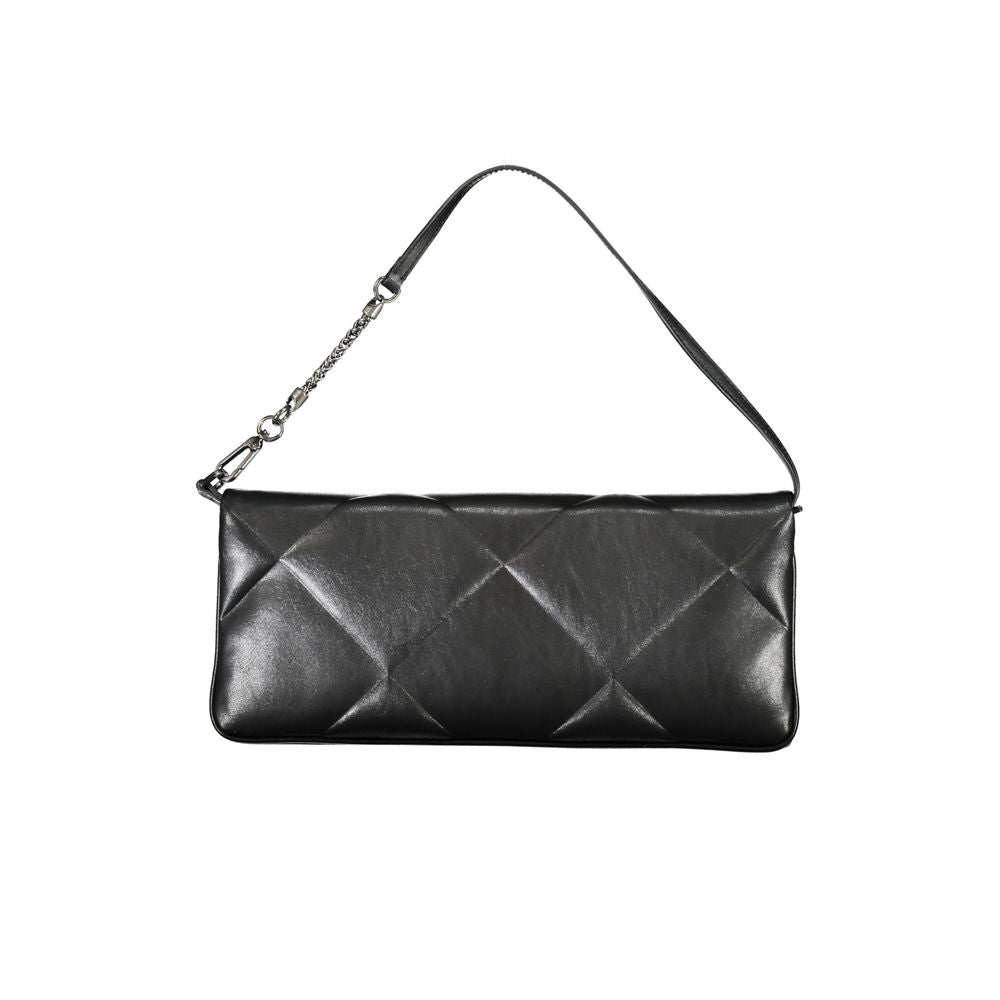 Black Polyester Woman Handbag