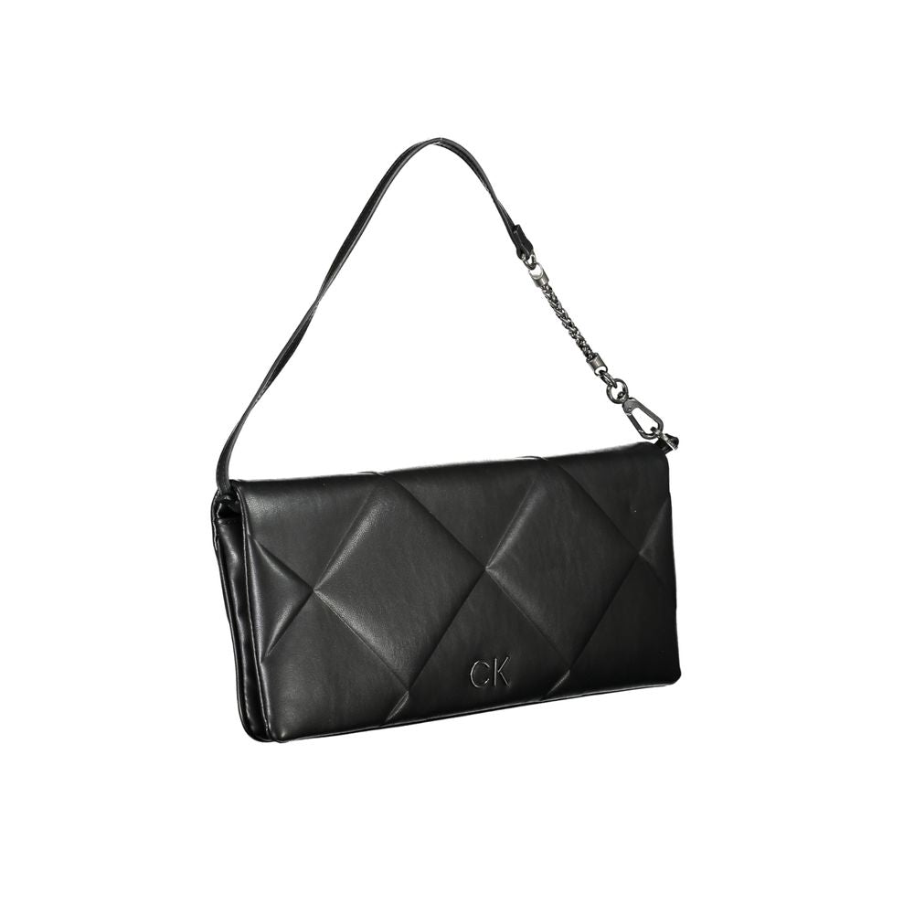 Black Polyester Woman Handbag