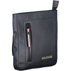 Navy Polyurethane Men's Shoulder Bag