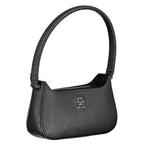 Black Polyurethane Women Handbag