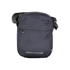 Blue Recycled Polyester Men Shoulder Bag