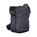 Blue Recycled Polyester Men Shoulder Bag