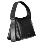 Black Polyester Women Handbag