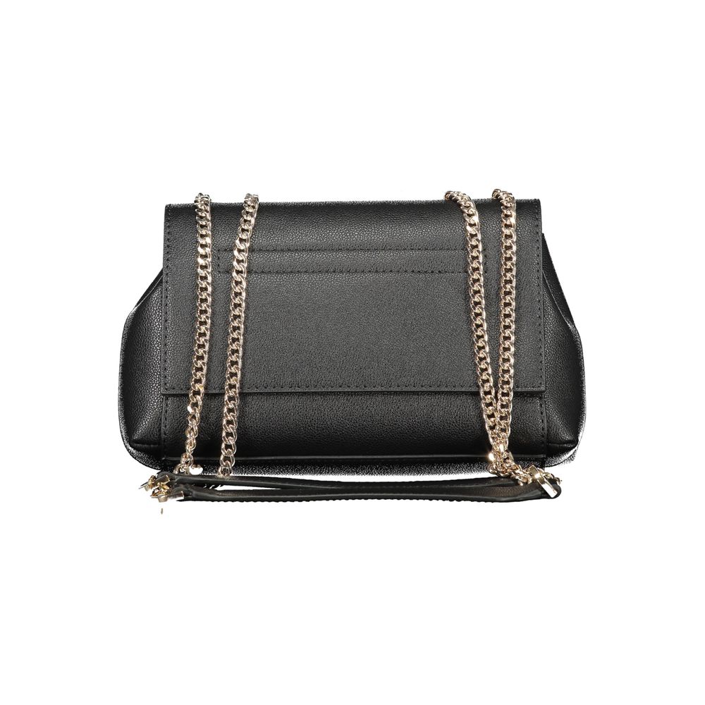 Black Polyurethane Women Handbag