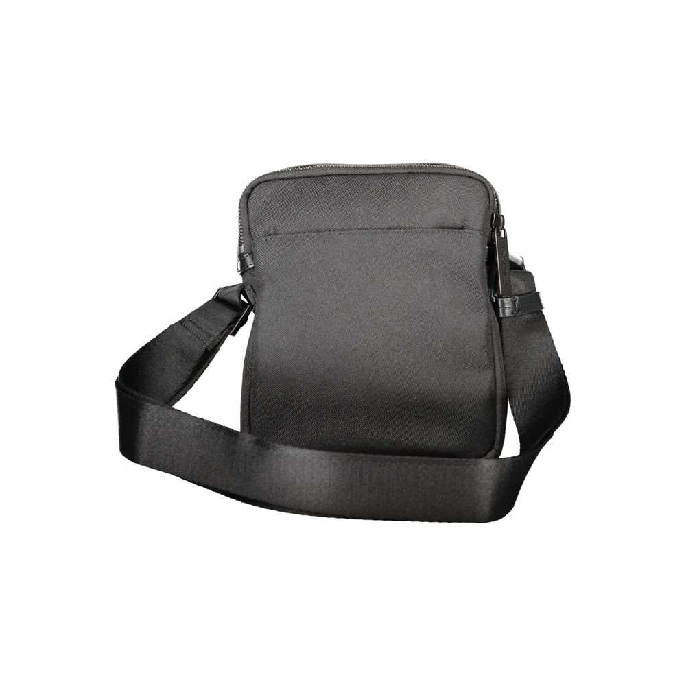 Black Polyester Men's Shoulder Bag