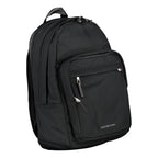 Black Polyester Men Backpack