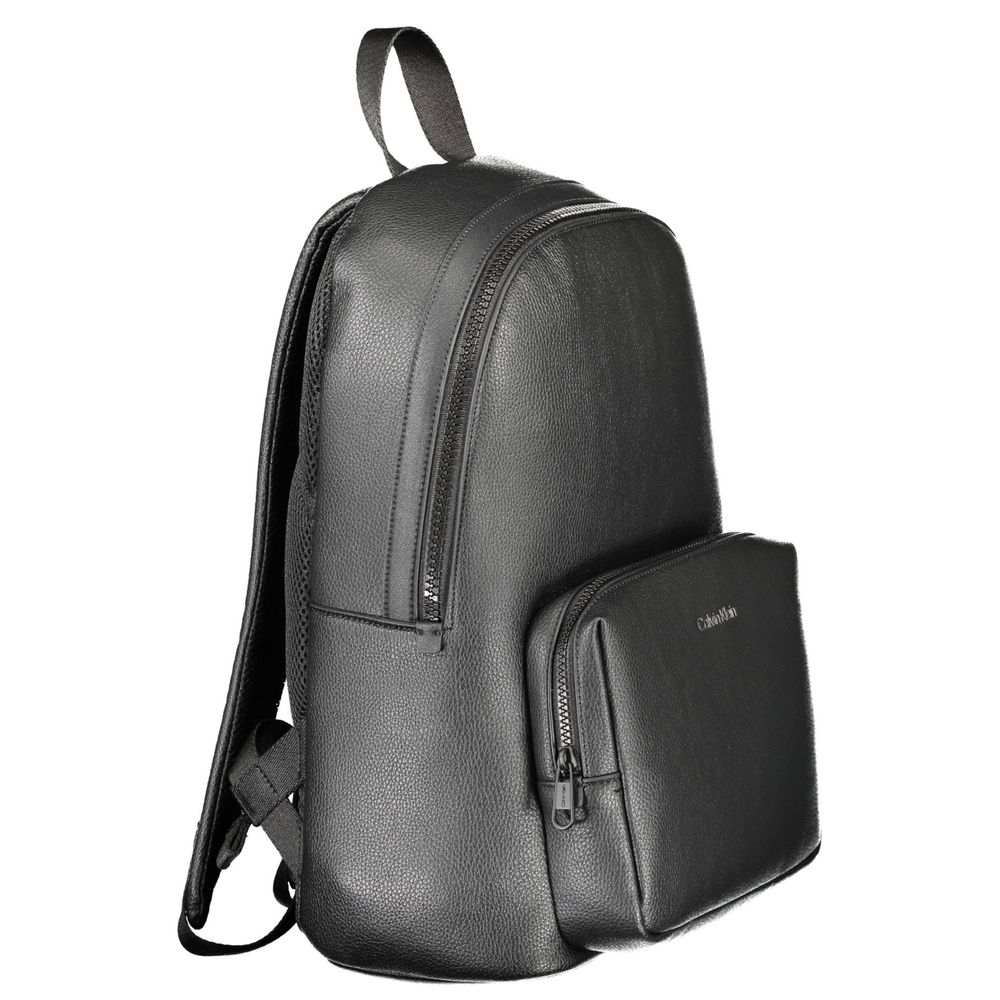 Nero Poliuretano Men Backpack