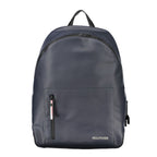 Blu Polyurethane Men Backpack