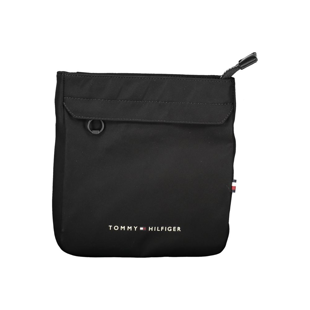 Black Polyester Men's Shoulder Bag