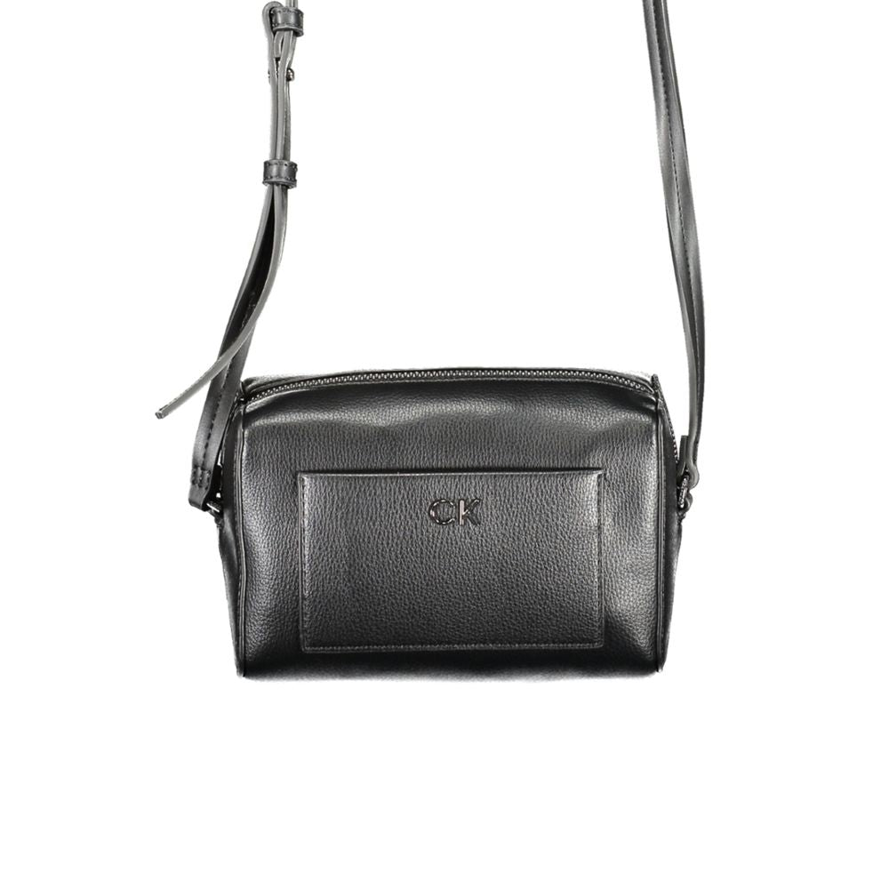 Black Polyester Women Shoulder Bag