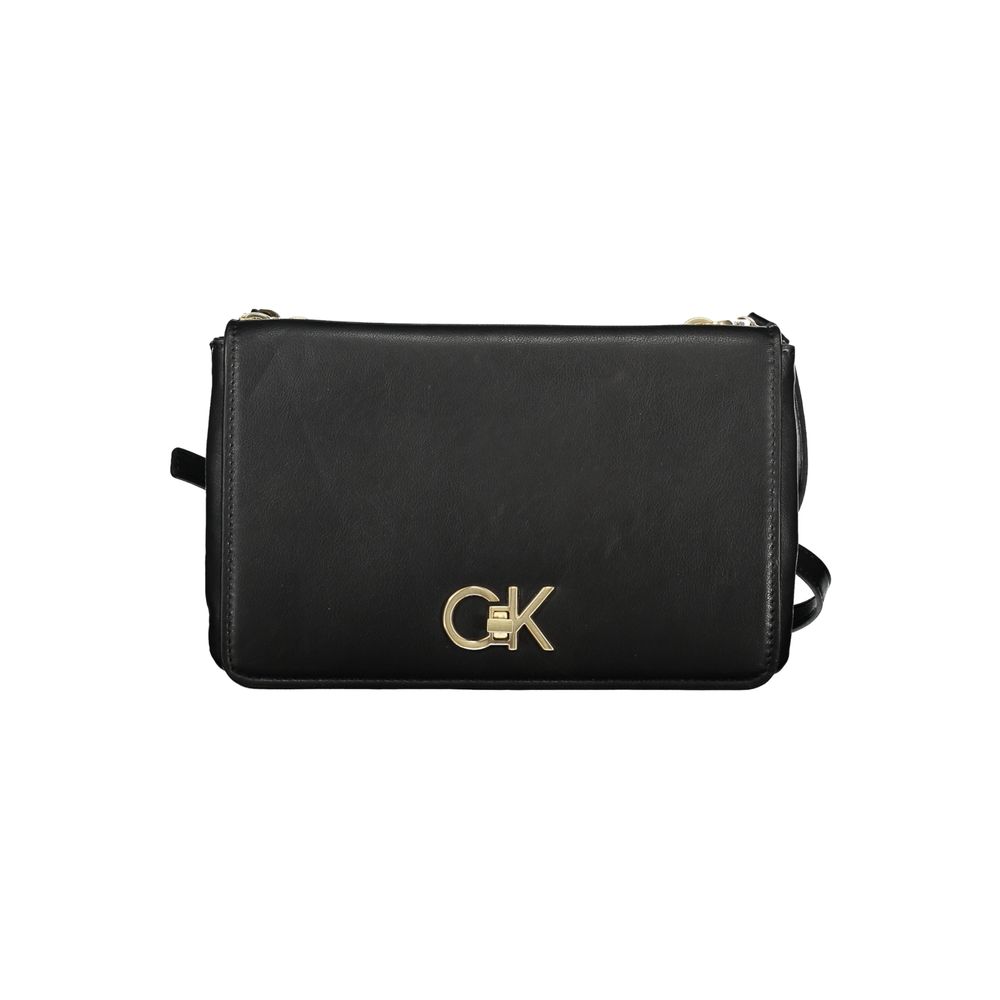 Black Polyester Women's Shoulder Bag