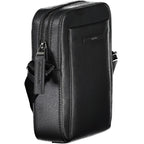 Black Polyurethane Men Shoulder Bag