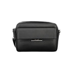 Black Polyurethane Women's Shoulder Bag