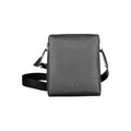 Black Polyurethane Men Shoulder Bag