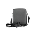 Black Polyurethane Men Shoulder Bag