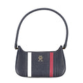 Blue Polyurethane Women Handbag