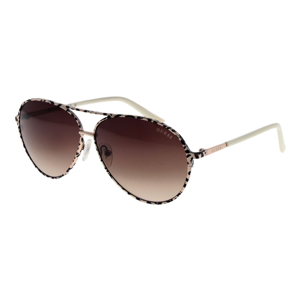 Beige Metal Sunglasses