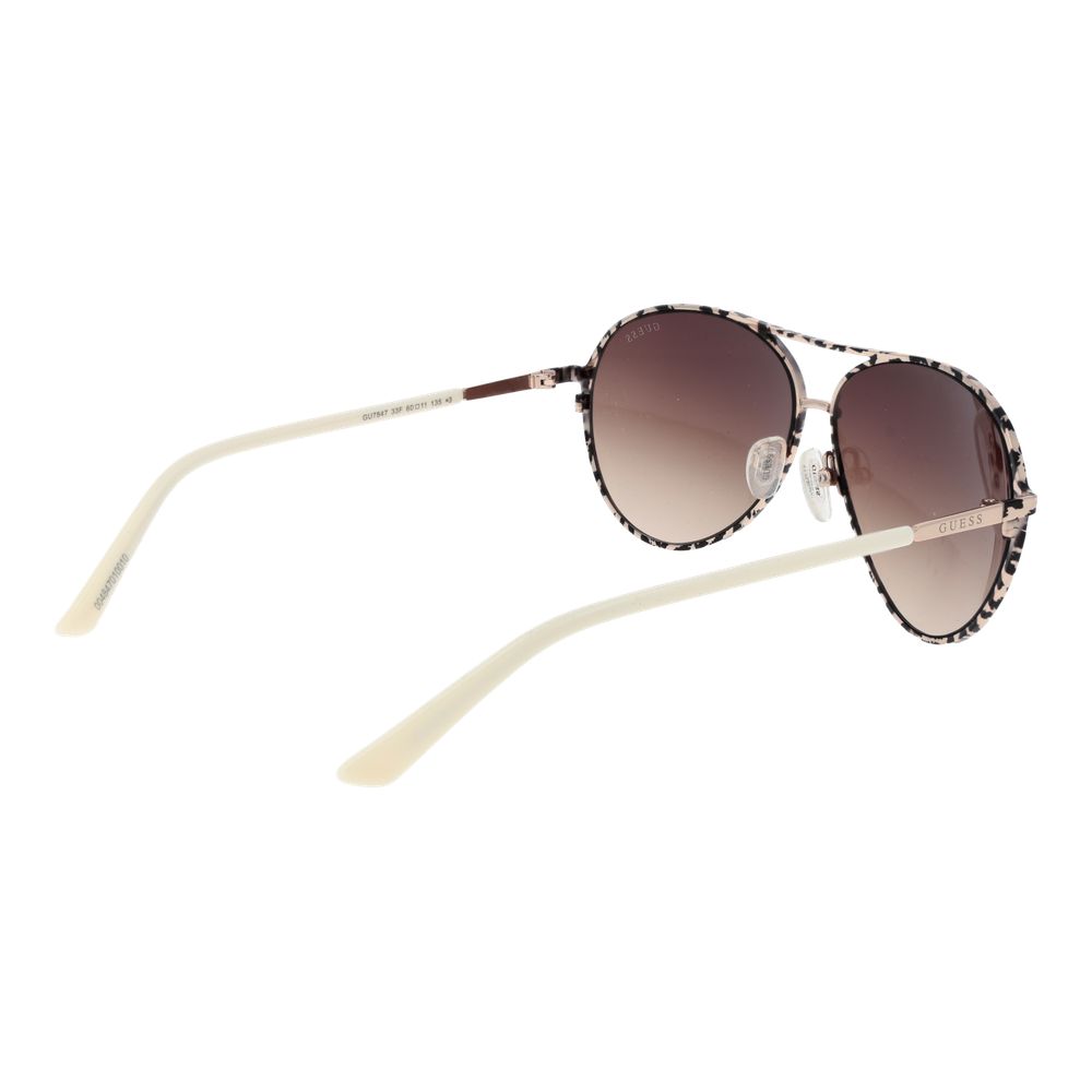 Beige Metal Sunglasses