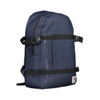Blue Polyurethane Men Backpack