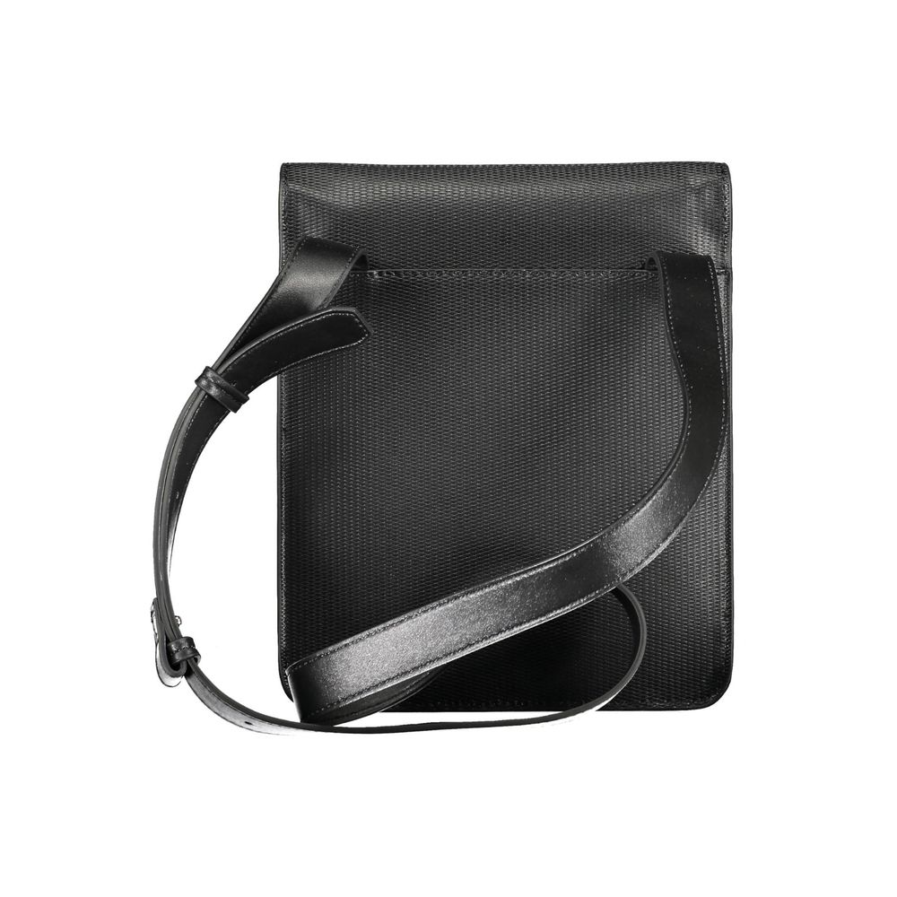 Nero Polyurethane Men Shoulder Bag