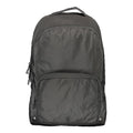 Black Recycled Polyester Men Backpack