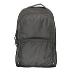 Black Recycled Polyester Men Backpack
