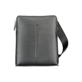 Black Polyurethane Men Shoulder Bag