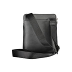 Black Polyurethane Men Shoulder Bag