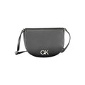 Black Polyurethane Women Shoulder Bag