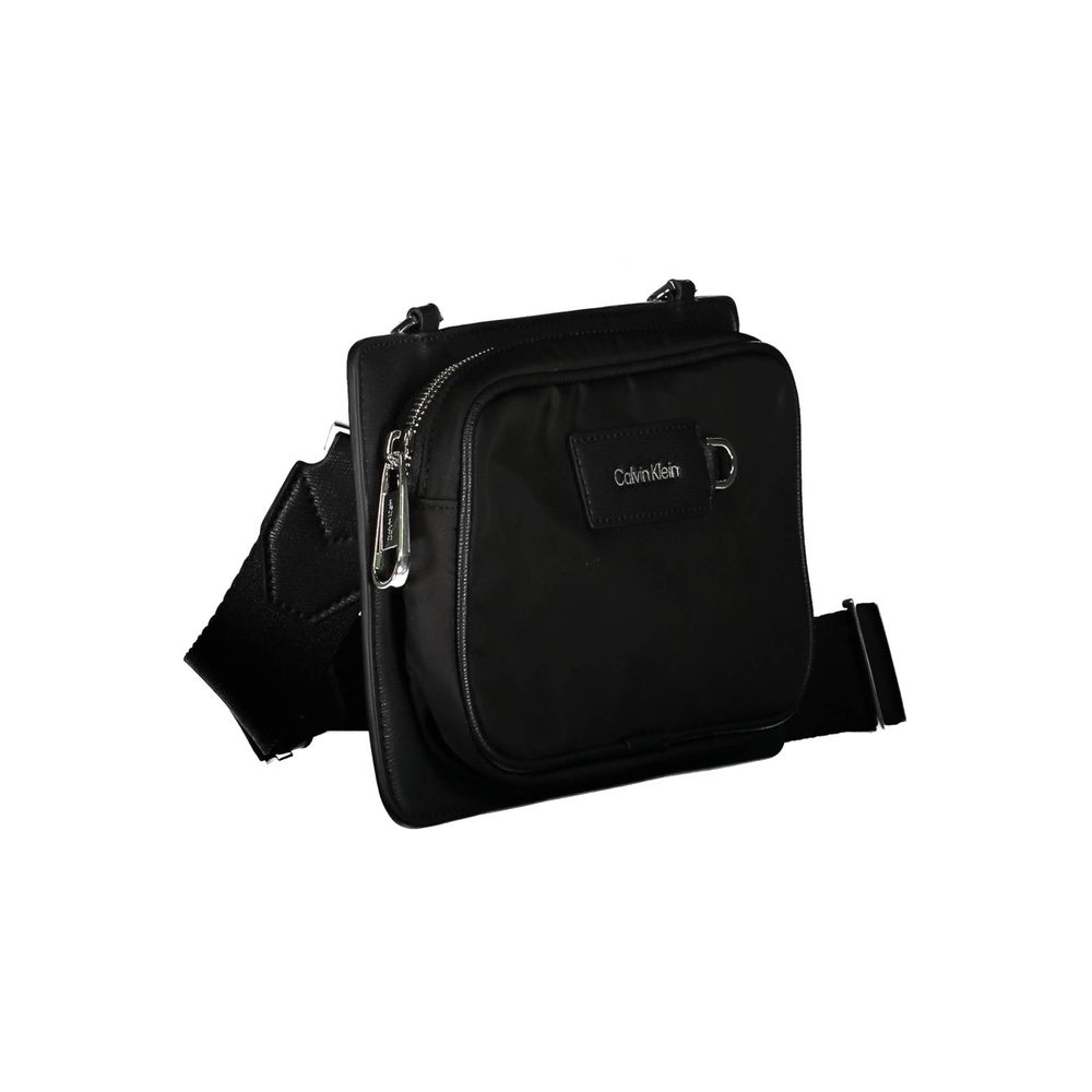 Black Polyester Men's Shoulder Bag