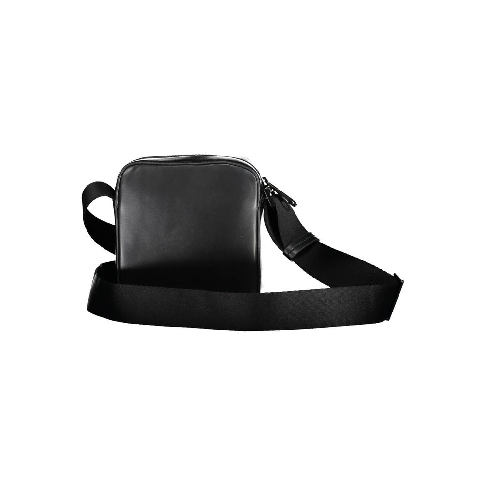 Black Polyester Men's Shoulder Bag