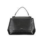 Black Polyester Women Handbag