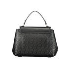 Black Polyester Women Handbag