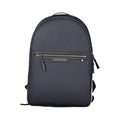 Blue Recycled Polyester Men Backpack