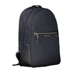 Blue Recycled Polyester Men Backpack