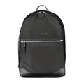 Black Polyester Men Backpack