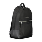 Black Polyester Men Backpack