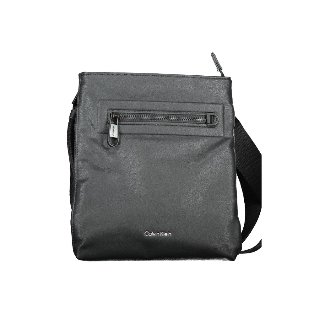 Black Polyester Men's Shoulder Bag
