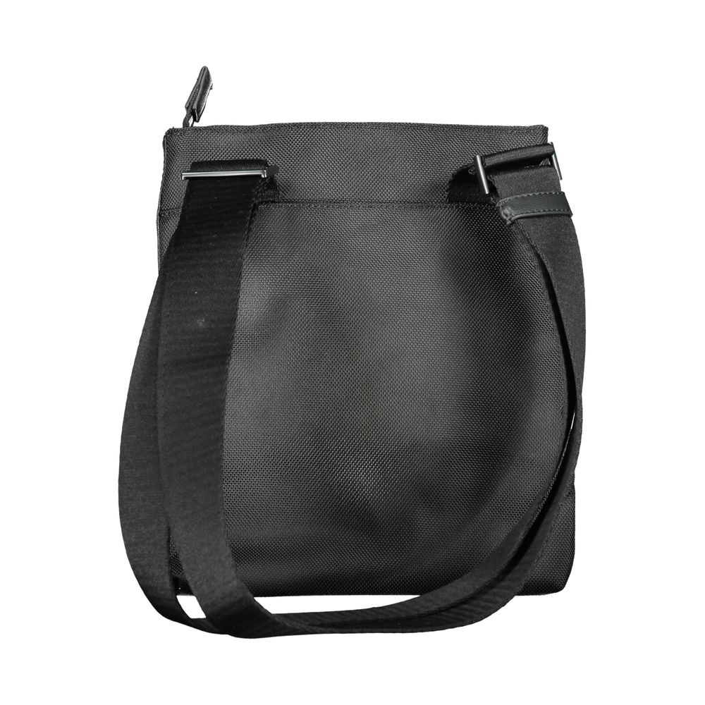 Black Polyester Men's Shoulder Bag