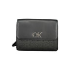 Black Polyester Women Handbag