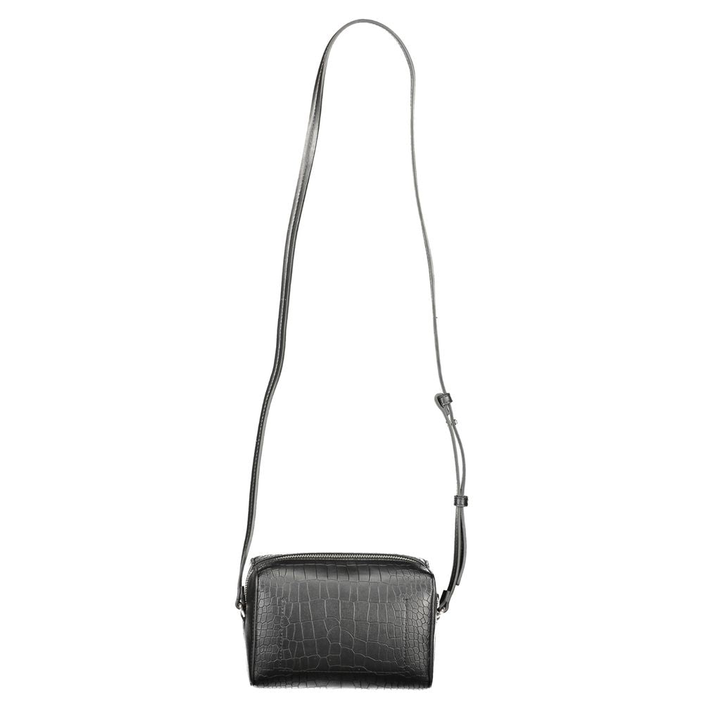 Black Polyester Women Shoulder Bag
