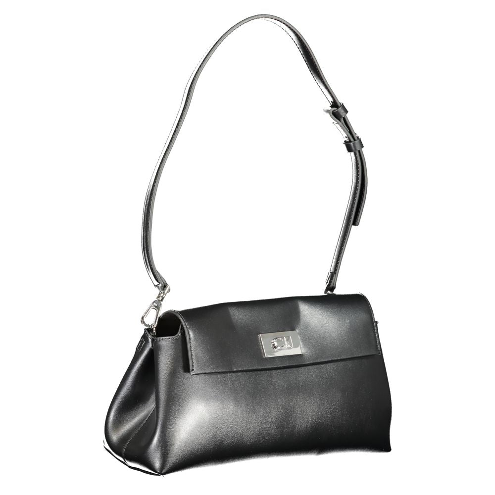 Nero Polyurethane Women Shoulder Bag