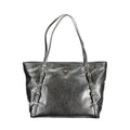 Black Polyurethane Women Handbag