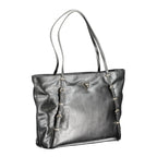 Black Polyurethane Women Handbag