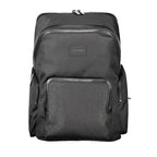 Black Polyester Men's Backpack