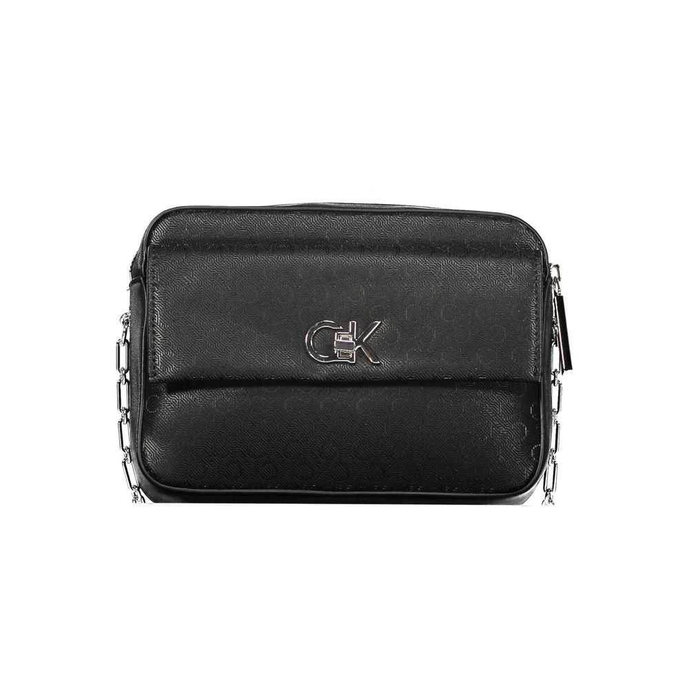 Black Polyester Women's Shoulder Bag