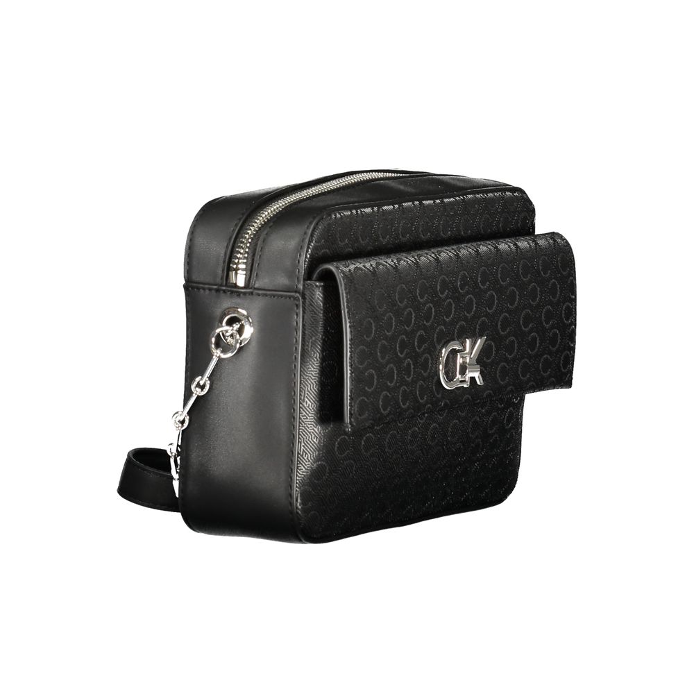 Black Polyester Women's Shoulder Bag