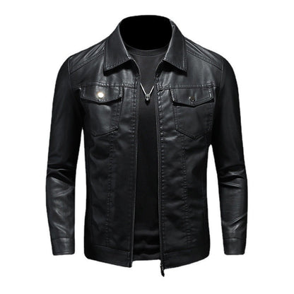 Men's Classic Leather Jacket - Durable, Comfortable, Stylish Outerwear