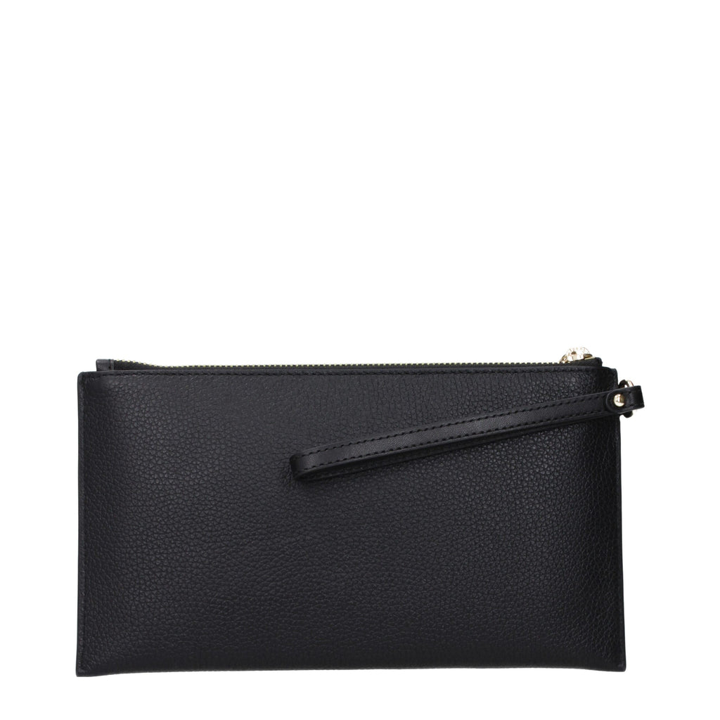 Black Leather Clutch Bag